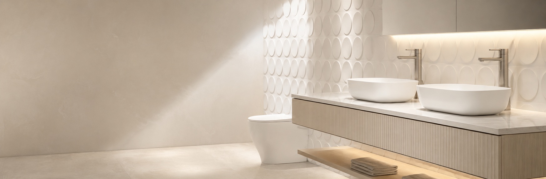 BathSelect luxury bathroom vanities and sinks displayed in a contemporary bathroom interior